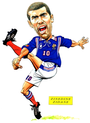 wallpapers zidane. Zinedine Zidane Caricature