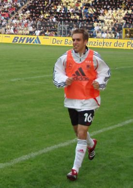 Philipp Lahm warming up