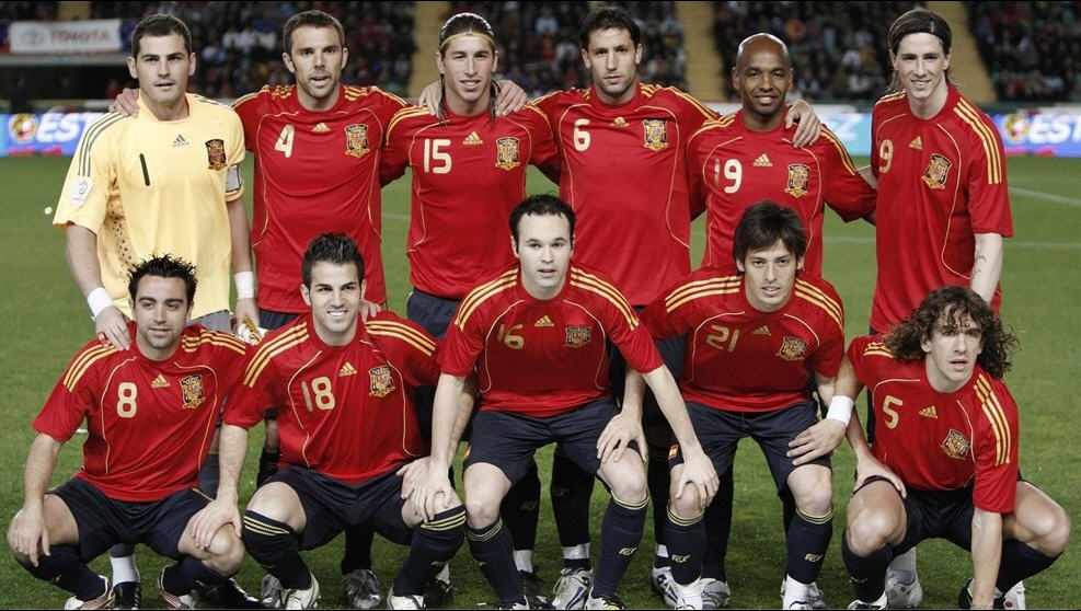 Spain National Football Team for 2010 FIFA World Cup South Africa