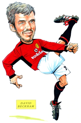 David Beckham Caricature