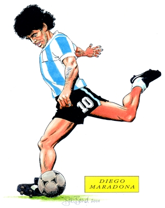 Diego Maradona Caricature