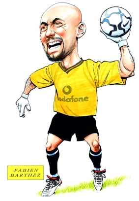 Fabien Barthez Caricature