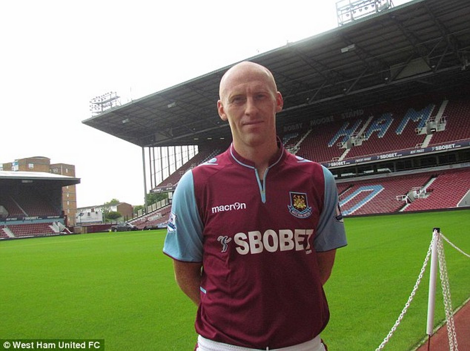 James Collins West Ham from aston villa